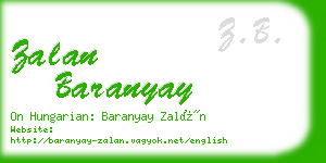 zalan baranyay business card